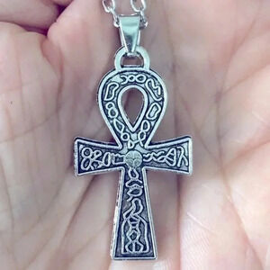 Egyptian Cross Ankh Stainless Steel Necklace NWT